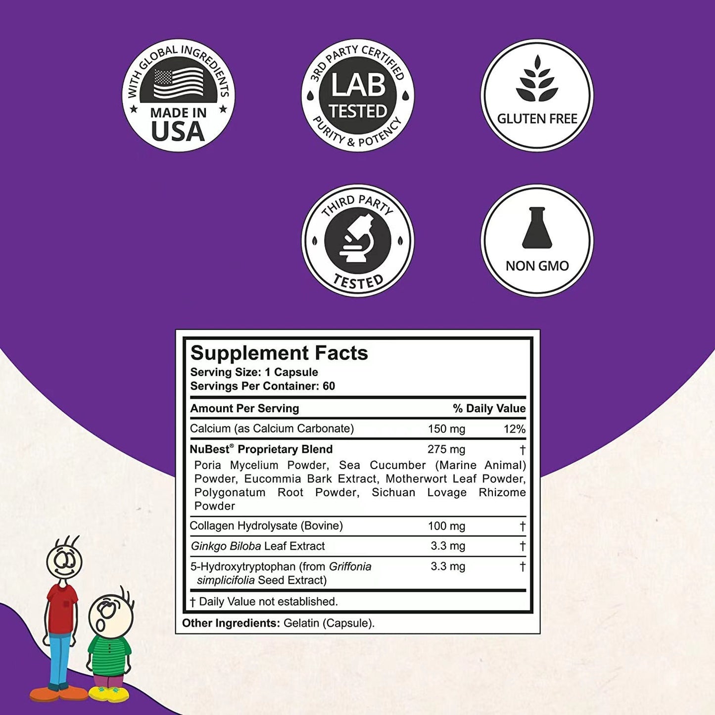 Nubest Tall Height Supplement - 60 Capsules