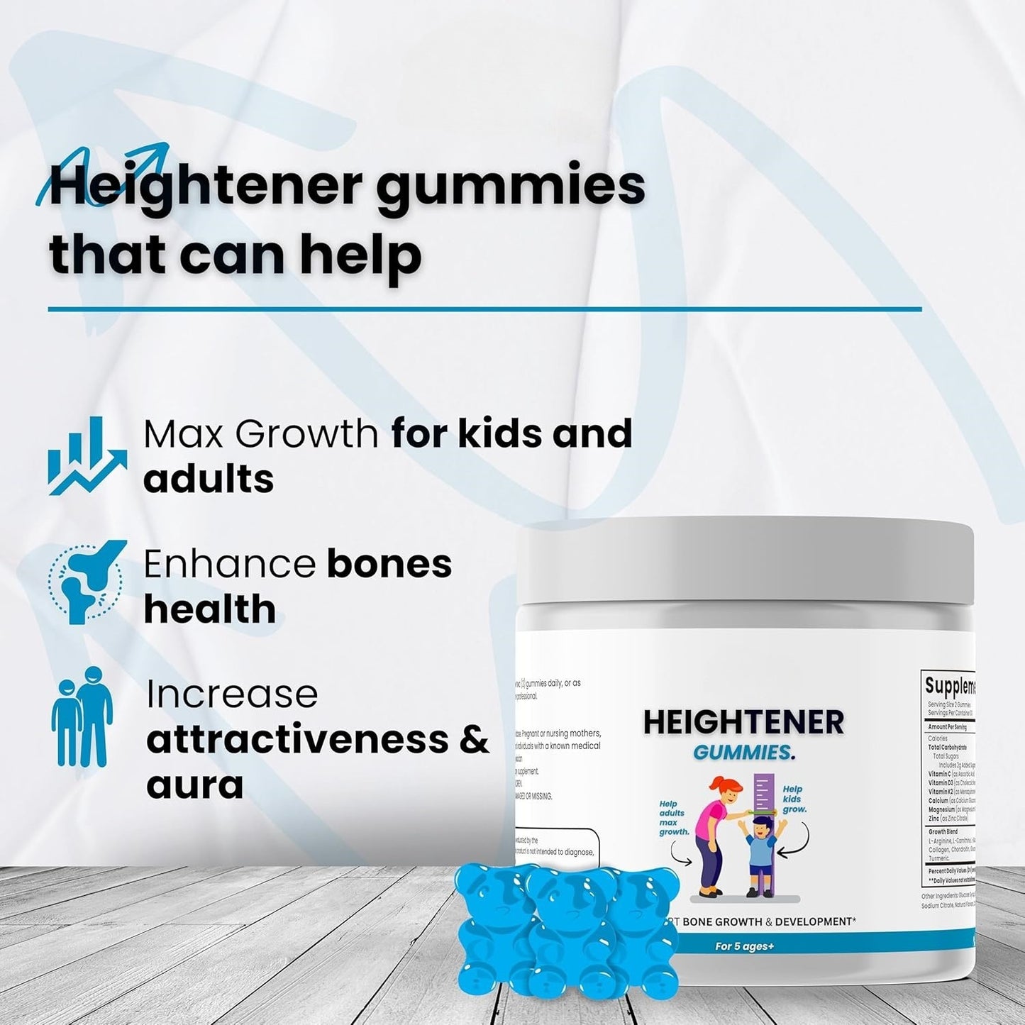 Heigtener Gummies - 60 Capsules